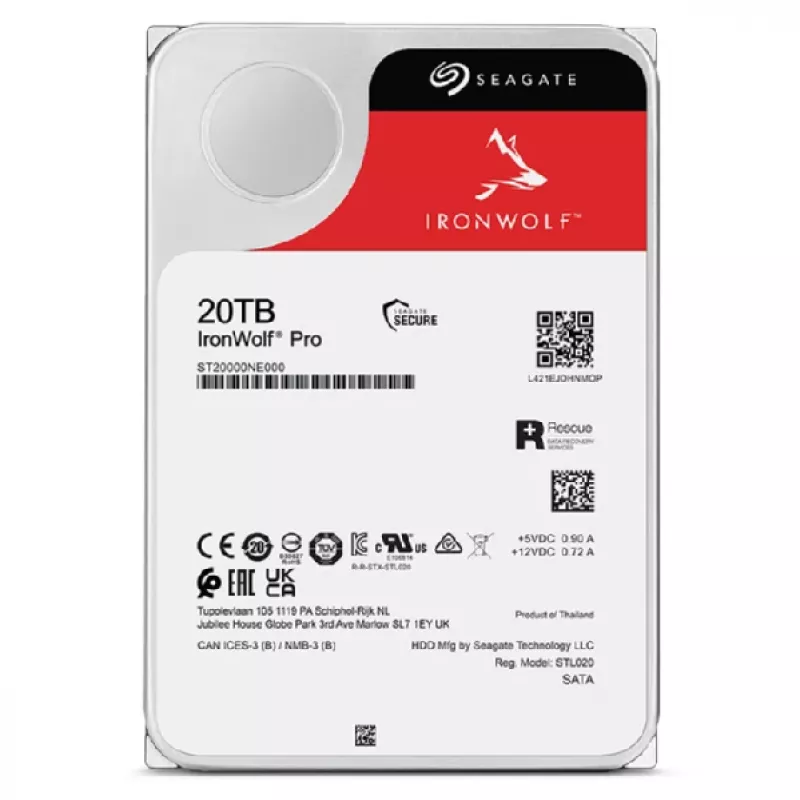 Seagate IronWolf Pro ST20000NT001 sisemine kõvaketas 20 TB 7200 RPM 256 MB 3,5 tolli