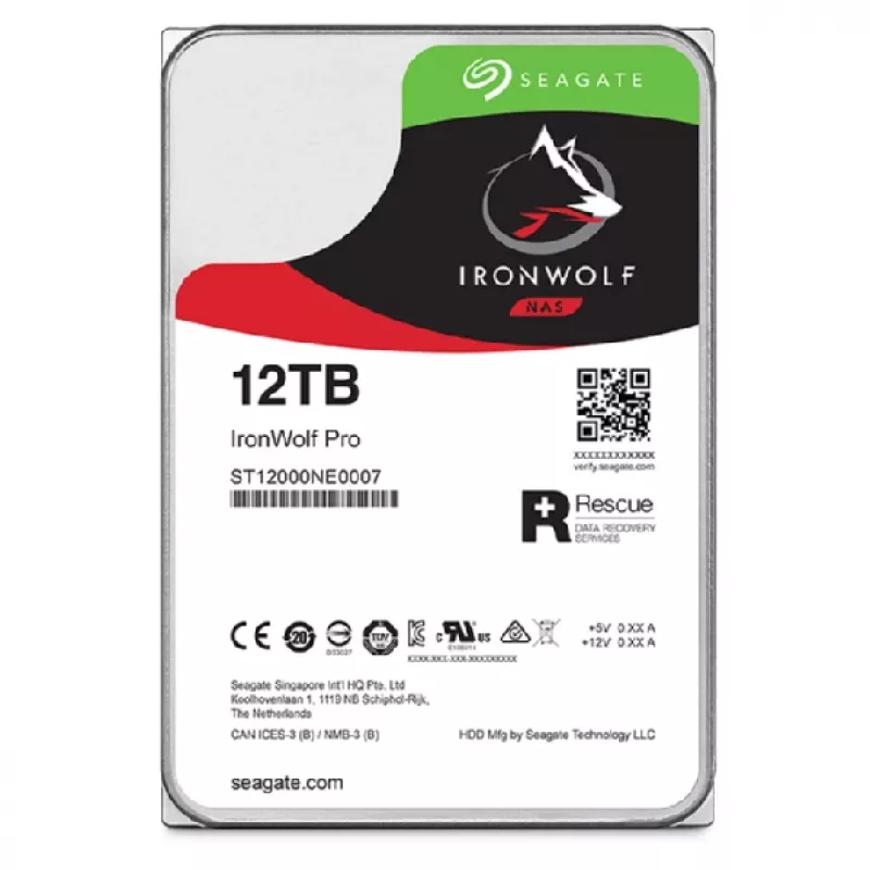Seagate IronWolf Pro ST12000NT001 sisemine kõvaketas 12 TB 7200 RPM 256 MB 3,5 tolli Serial ATA III