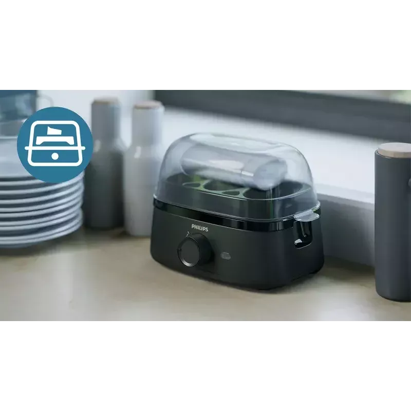 Munakanaküpsetaja Philips 3000 seeria HD9137/90 6 muna mahutavus Must