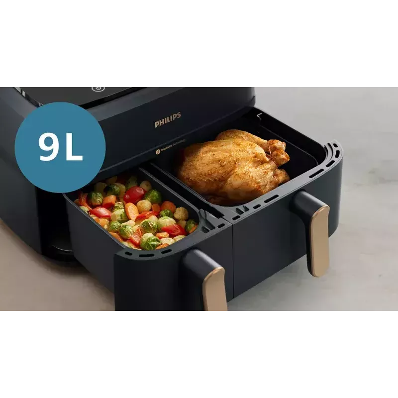 Kuumaõhufritüür Philips 3000 Series Dual Basket Airfryer NA352/00 — 9 L, 2750 W, kahe korviga, 8 programmi, 40–200 °C