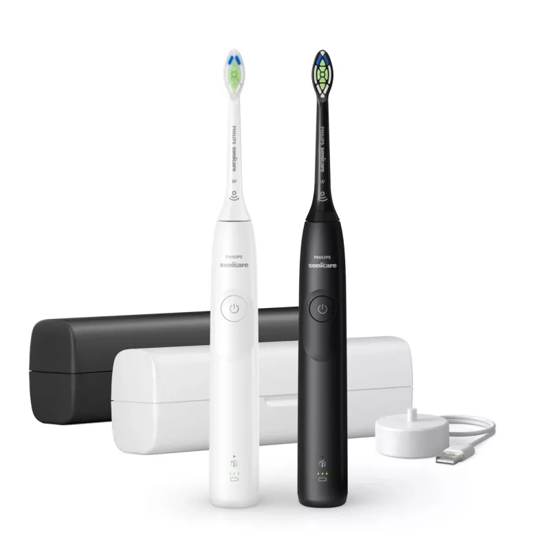 Philips Sonicare seeria 5300 HX7109/01 laetav elektrihambahari, 2 käepidet, 2 harjapead, 62 000 liigutust/min, 2 kiirust, reisikott