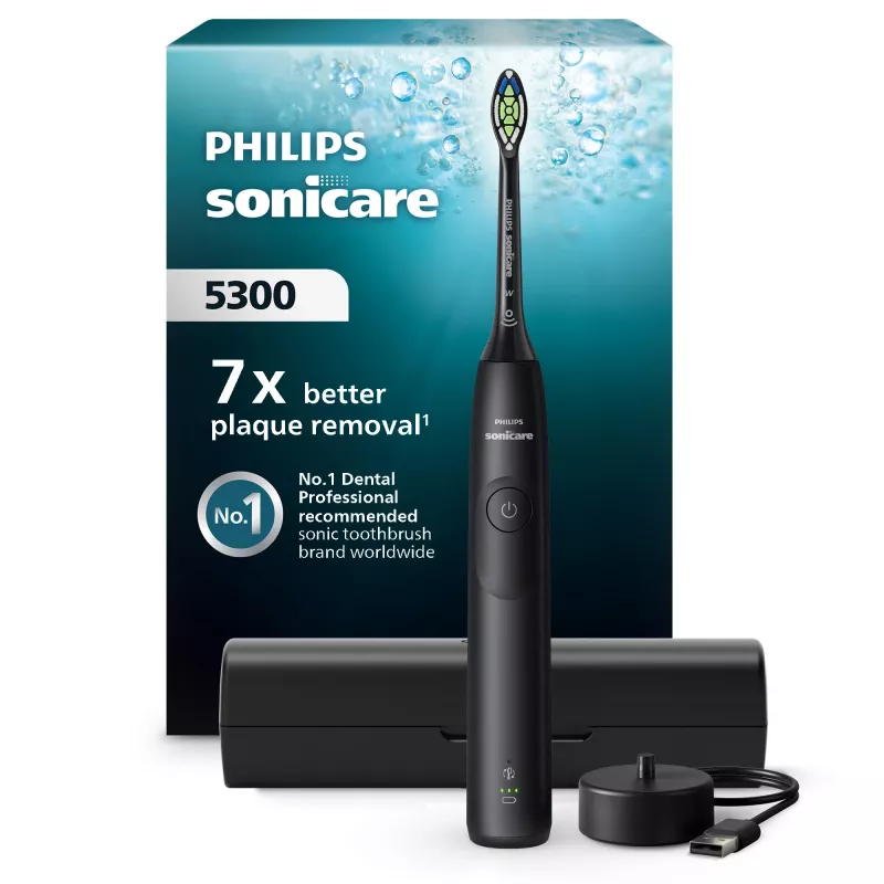 Philips Series 5300 HX7101/02 helihamburger hambahari — helihamburger, 62 000 liigutust/min, 3 kiirust, 2-minutiline taimer, must