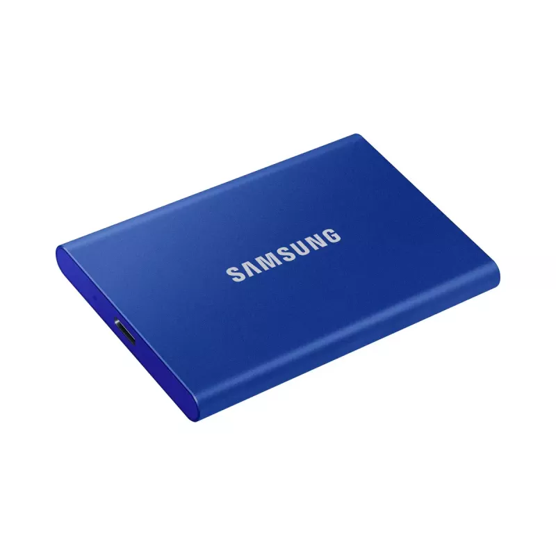 Väline SSD Samsung T7 Portable 1 TB, USB-C 3.2 Gen 2, NVMe, AES-256 riistvaraline krüpteerimine, sinine