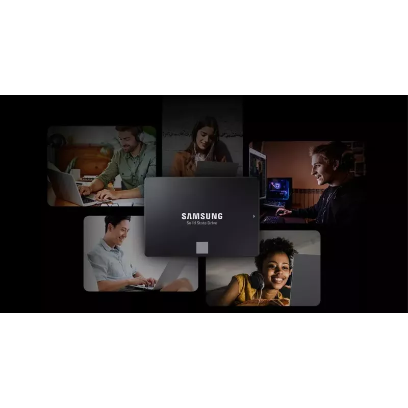 SSD 2,5-tolline Samsung 870 EVO 1000 GB — SATA III, lugemiskiirus 560 MB/s, kirjutamiskiirus 530 MB/s, must