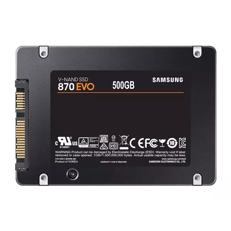 Samsung 870 EVO 500 GB 2.5 tolli Serial ATA III V-NAND MLC