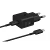 Laadija Samsung EP-T2510 25W USB‑C siseruumide kiirlaadimine, must, 1 m kaabel