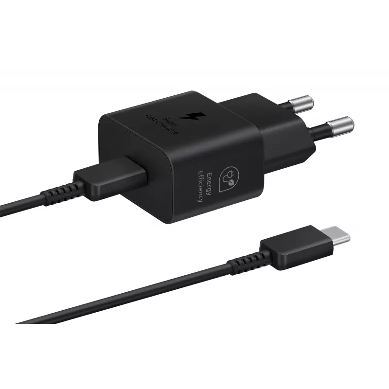 Laadija Samsung EP-T2510 25W USB‑C siseruumide kiirlaadimine, must, 1 m kaabel