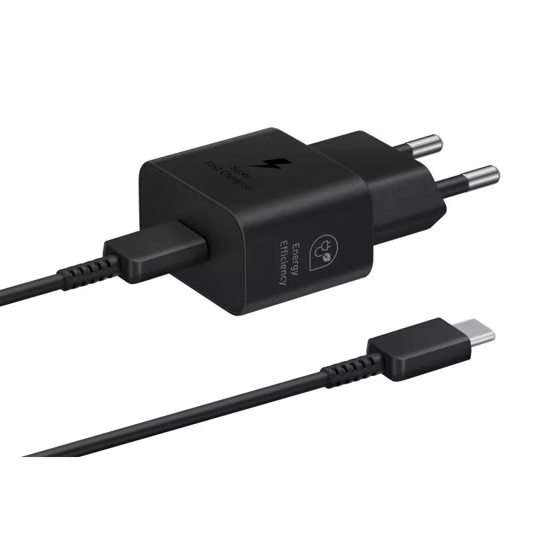 Laadija Samsung EP-T2510 25W USB‑C siseruumide kiirlaadimine, must, 1 m kaabel