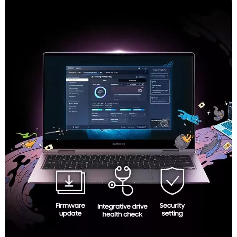 Samsung MU-PG2T0B 2 TB USB USB-C USB 3.2 Gen 2x2 Must