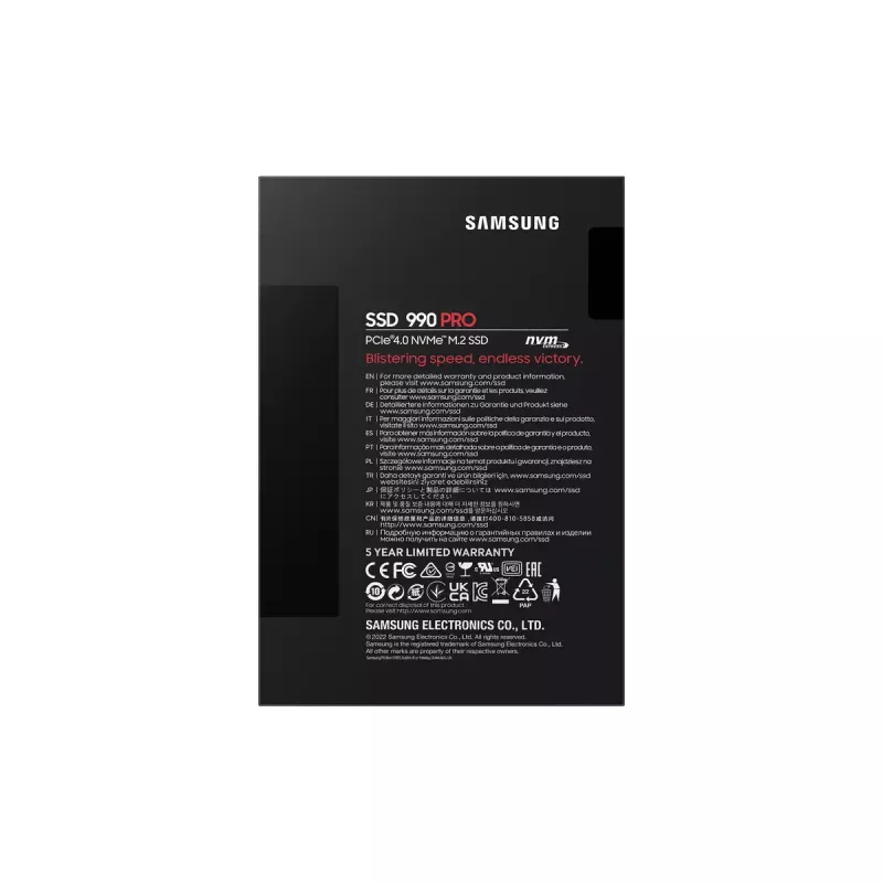 SSD-ketas Samsung 990 PRO 4 TB M.2 PCI Express 4.0 NVMe V-NAND MLC