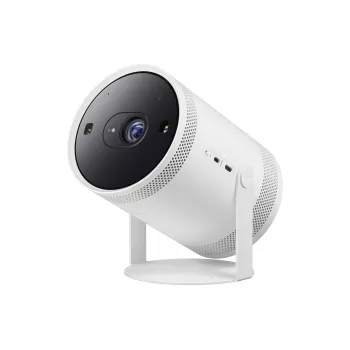 Ultra lühikese projektsioonikaugusega DLP 1080p andmeprojektor Samsung SP-LFF3CLAXXXH — 30–100 tolli (0,8–2,7 m), Wi‑Fi 5, HDR10+, HLG, 5W RMS, 1,4 kg, Valge