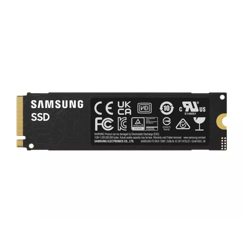SSD M.2 2280 NVMe Samsung 1 TB (MZ-V9S1T0BW) PCIe 4.0, Lugemiskiirus 7150 MB/s, Kirjutamiskiirus 6300 MB/s
