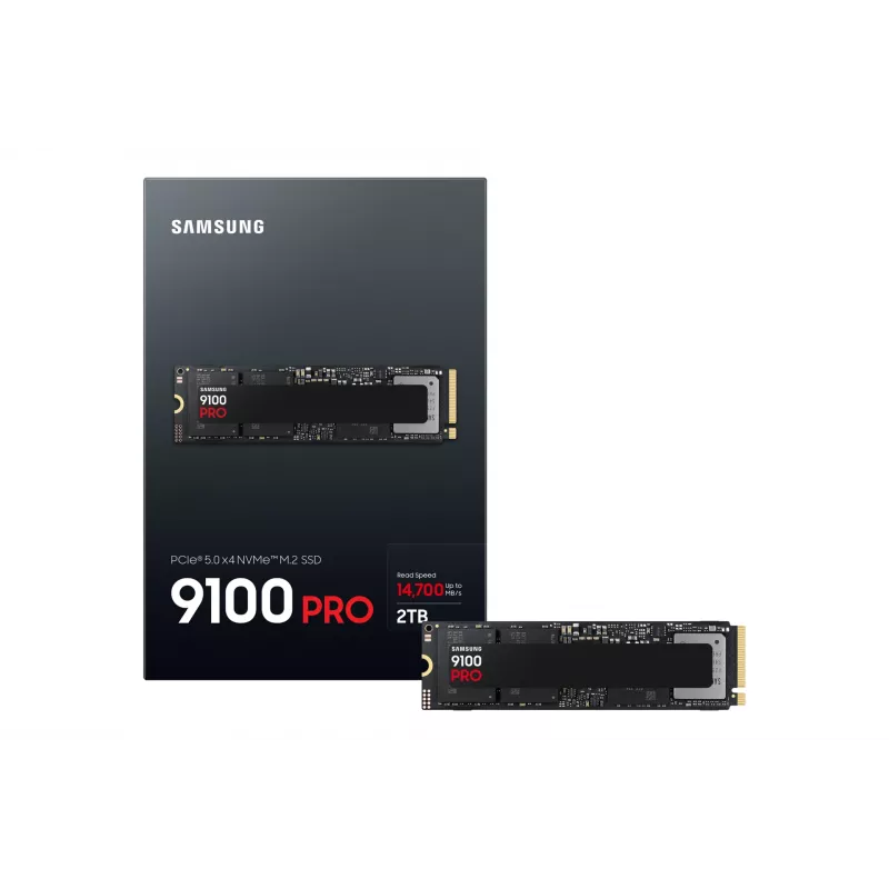 SSD M.2 2280 Samsung 9100 PRO 2 TB PCIe 5.0 NVMe — 14700/13400 MB/s, V-NAND TLC