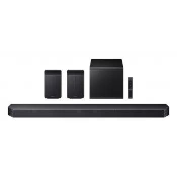 Soundbar Samsung HW-Q930F 9.1.4 kanalit 580 W must, juhtmeta bassikõlar, 17 kõlarit
