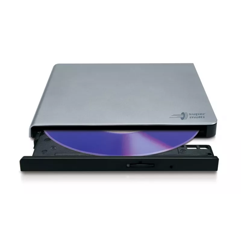 HITACHI-LG DATA STORAGE õhuke kaasaskantav DVD-kirjutaja - Gp57eb40 - USB 2.0 - Hõbedane