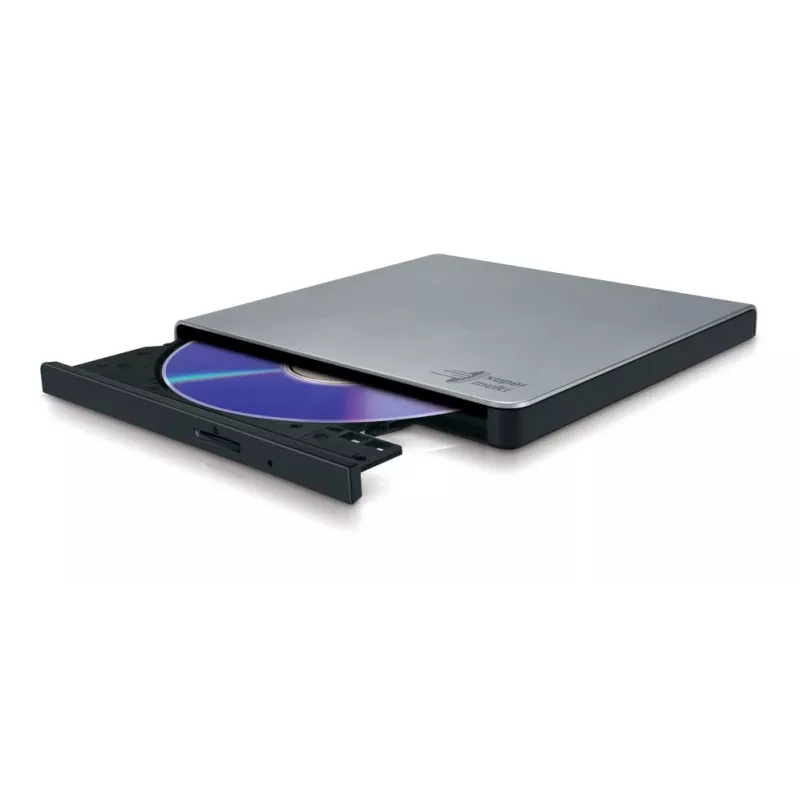 HITACHI-LG DATA STORAGE õhuke kaasaskantav DVD-kirjutaja - Gp57eb40 - USB 2.0 - Hõbedane