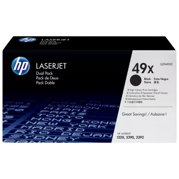 “HP 49X” toonerikassett 2 tk Originaal must