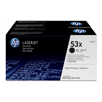 HP 53X 2-pakk kõrge saagisega must originaal LaserJet toonerikassetid