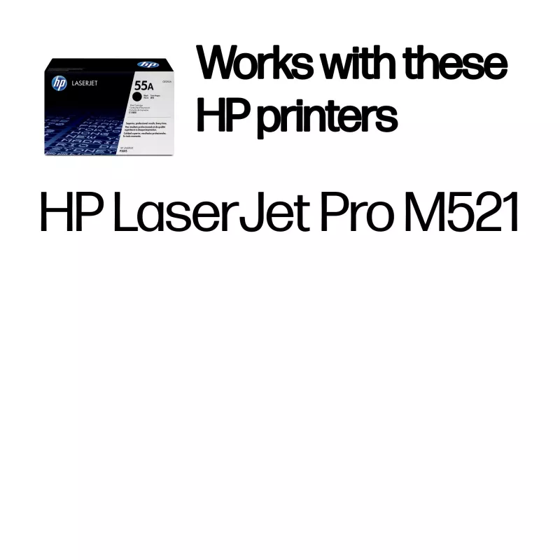 HP 55A must originaalne LaserJet toonerikassett, 6000 lehekülge, must, 1 tk