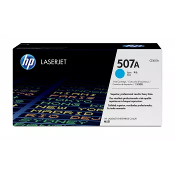 HP 507A Tsüaan originaalne LaserJet toonerikassett, 6000 lehekülge, Tsüaan, 1 tk