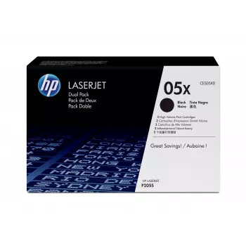 HP 05X 2-pack High Yield Must Originaal LaserJet toonerkassetts