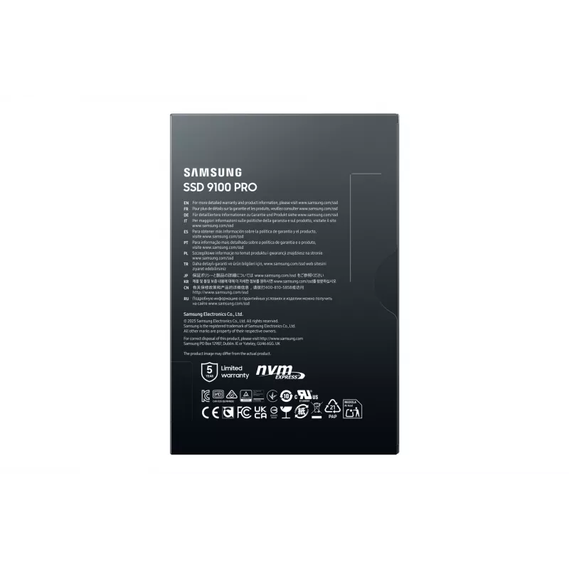 M.2 NVMe SSD Samsung 9100 PRO 1 TB, PCIe 5.0, 2280, lugemiskiirus 14700 MB/s, kirjutamiskiirus 13300 MB/s