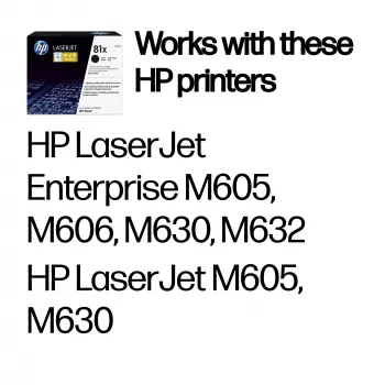 HP 81X suure saagikusega must originaal LaserJet toonerikassett, 25000 lehekülge, must, 1 tk