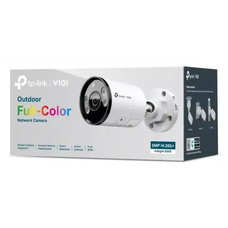 TP-Link INSIGHT S355 Bullet IP turvakaamera välitingimustesse 2880 x 1620 pikslit sein