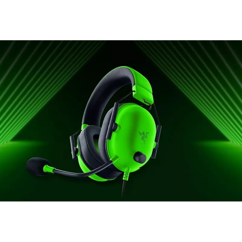 Juhtmega mängupeakomplekt Razer BlackShark V2 X — ümberkõrvaklapid, 3,5 mm, 1,3 m kaabel, TriForce draiverid, virtuaalne ümbritsev heli