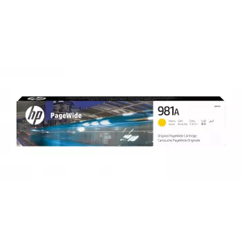 HP 981A Kollane originaalne PageWide kassett, Kollane, 1 tk, 6000 lehekülge
