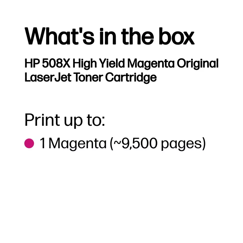 HP 508X suure saagikusega magenta originaal LaserJet toonerikassett