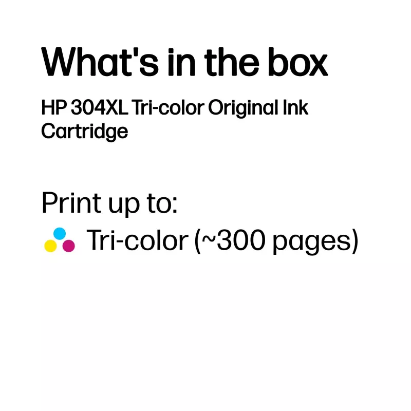HP 304XL kolmevärviline originaalne tindikassett