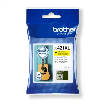 Brother LC-421XLY tindikassett 1 tk Originaal Suur (XL) jõudlusega Kollane