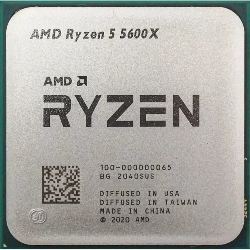 Lauaarvuti protsessor AMD Ryzen 5 5600X, 6 tuuma, 3,7 GHz baassagedus, 4,6 GHz turbosagedus, 32 MB L3, Socket AM4, DDR4-3200 tugi