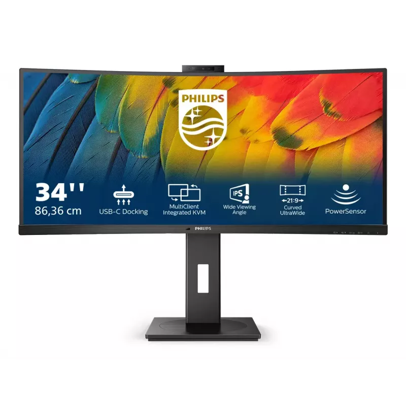Philips 5000 seeria 34B1U5600CH/00 arvutimonitor 86,4 cm (34 tolli) 3440 x 1440 pikslit Wide Quad HD LCD must