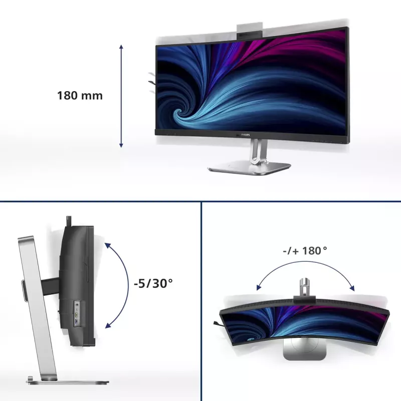 Philips 6000 seeria 34B2U6603CH/00 arvutimonitor 86,4 cm (34 tolli) 3440 x 1440 pikslit Wide Quad HD LCD hall