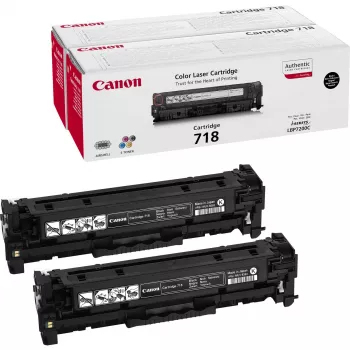Canon CRG-718 Bk VP toonerikassett 2 tk Originaal Must