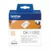 Saatmise sildid Brother DK11202 must valgel 62 mm