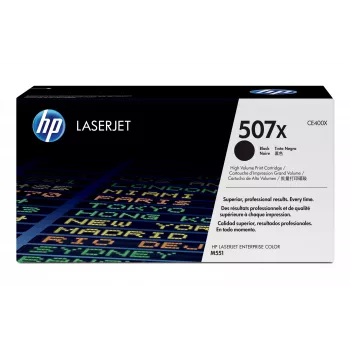 HP 507X suure tootlusega must originaalne LaserJeti toonerikassett, 11000 lehekülge, Must, 1 tk