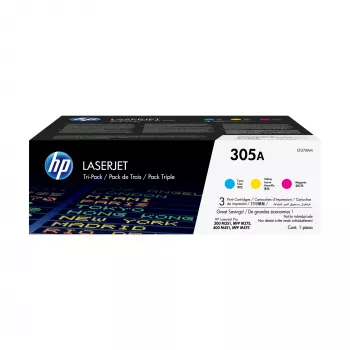 HP 305A 3-pakk Cyan/Magenta/Kollane originaal LaserJet toonerikassetid