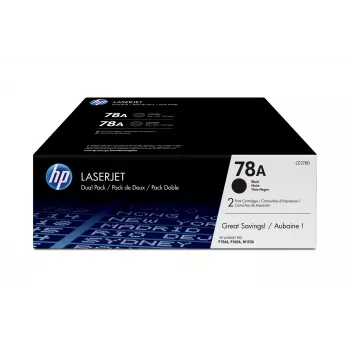 HP 78A 2-pakk mustad originaalsed LaserJet toonerikassetid, 4200 lehekülge, must, 2 tk