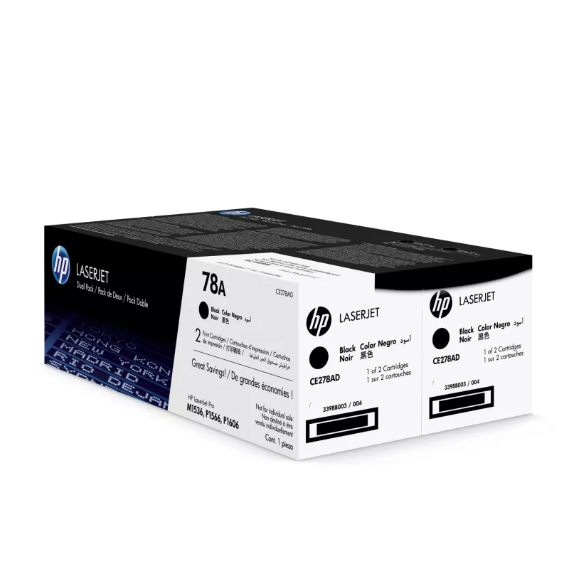 HP 78A 2-pakk mustad originaalsed LaserJet toonerikassetid, 4200 lehekülge, must, 2 tk