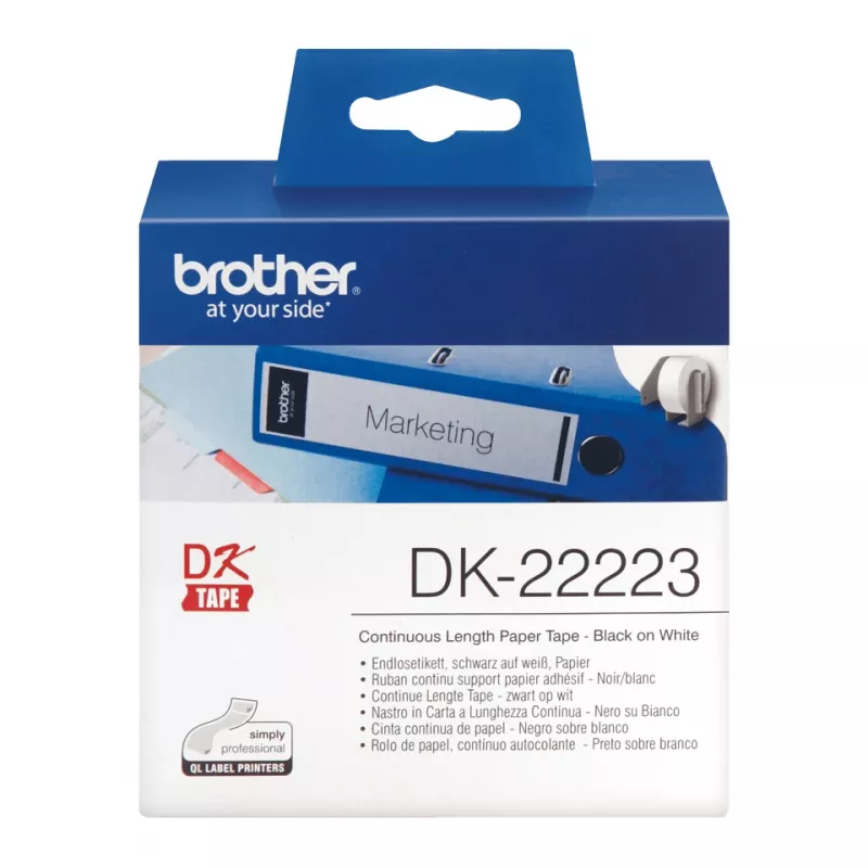 Brother DK-22223 printerisilt Valge