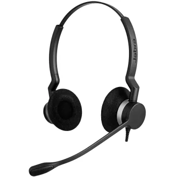Jabra BIZ 2300 Duo, USB, MS, juhtmega, kontori/kõnekeskuse jaoks, 150–4500 Hz, 68 g, peakomplekt, must