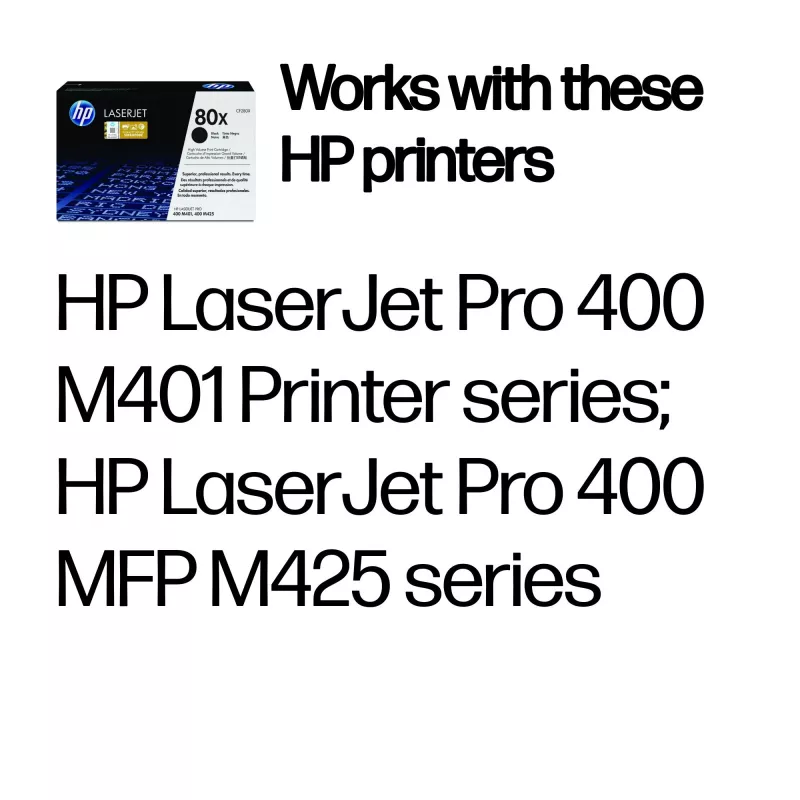 Tonerikassett HP 80X High Yield CF280X 10000 lehekülge Must