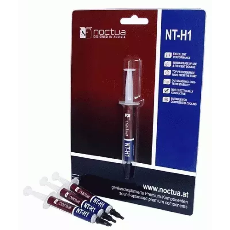 Termopasta Noctua NT-H1 1,4 g — valge, töötemperatuur -40 kuni 90 °C