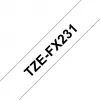 Brother TZE-FX231 silditrüki lint, must valgel TZ