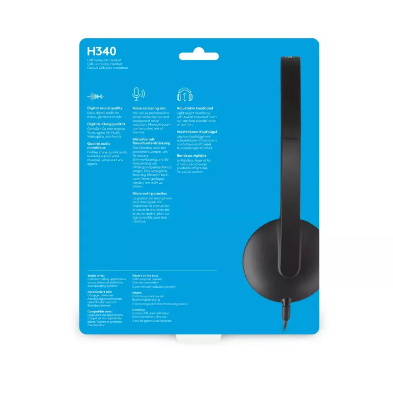 LOGITECH H340 - USB - Kõrvaklapid - Must
