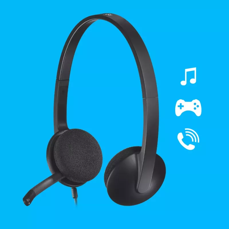 LOGITECH H340 - USB - Kõrvaklapid - Must