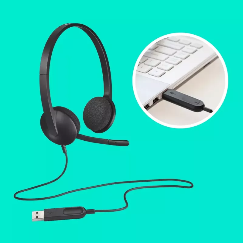 LOGITECH H340 - USB - Kõrvaklapid - Must